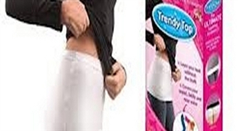 4.30Ls maskējošās vidukļa jostas "Trendy Top". Komplektā ir melna un balta. Ar “Trendy Top” nav jāuztraucās par kailo vēderu-muguru un redzamo apaksveļu!