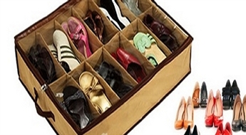 3.05Ls par pagājušās sezonas apavu un citu priekšmetu glabāšanas kasti "Under shoes" ar 12 nodalījumiem!