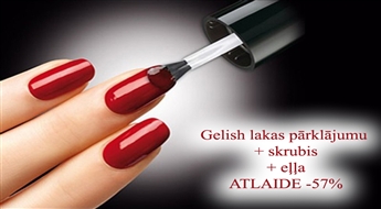 Mаникюр с устойчивым лаком Gelish + скраб + масло– 57%