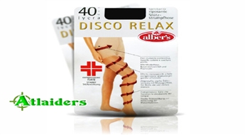 Apbrīnojams piedāvājums Jūsu kāju veselībai un skaistumam! Korekcijas medicīniskās sieviešu zeķbikses 40 Den Disco Relax, ražotas Itālijā - ar 50% atlaidi!