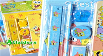 Palutini savu mazuli! "Spongebob Squarepants" rakstāmpiederumu komplekts ar 57% atlaidi – tikai par 2,99 Ls!