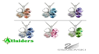 Подготовьтесь к лету! Яркое и летнее ожерелье "клевер" с кристаллами Swarovski – всего за 4,90 лата!