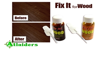 2 aerosoli FIX IT! skrāpējumu novēršanai uz koka virsmām vai komplekts  FIX N RENEW koka virsmu tīrīšanai, atjaunošanai un skrāpējumu novēršanai ar 56% atlaidi!