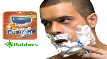 Комплекты картриджей для мужской бритвы Gillette Fusion (4 шт.) или Gillette Mach3 Turbo (8 шт.) всего за 9.99 или 10.49 лата!