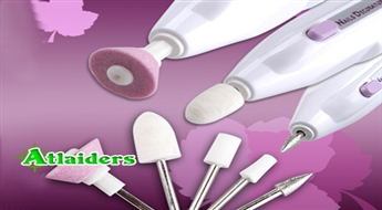 Manikīra un pedikīra komplekts “Nail Grooming” ar maināmiem uzgaļiem - tikai par 4,99 Ls! Perfekti koptas rokas un kājas mājas apstākļos!