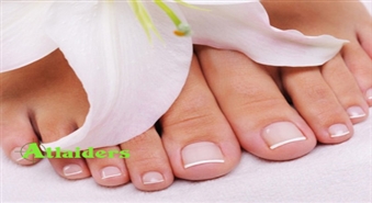 Aparāta pedikīrs ar HARMONY GELISH laku ar 50% atlaidi!