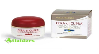 Cera di cupra (Италия) – питательный ночной крем экстрактом дрожжей и молока, 50 мл со скидкой 60%