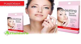 Лето без хлопот! Салфетки PUREDERM для снятия жирного блеска до 6 часов со скидкой 50%