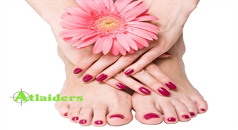 Классический маникюр и педикюр с покрытием Gelish от салона BellaBeauty со скидкой 57%!
