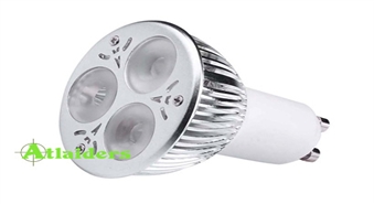 Taupi ar prātu! LED spuldze GU10 - 3x1W  (  Aizvieto 35W halogēna spuldzi )ar 50 % atlaidi - tikai par 3 Ls!