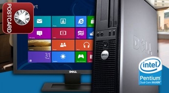 Dators "DELL"  Intel Pentium Dual-Core, Windows 8.1 Pro + 22LCD monitors