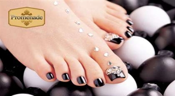 Экспресс педикюр с покрытием лака Gelish с 50 % скидкой!