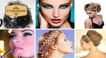 Vakara frizūra ar pinuma elementiem vai pēc Jūsu izvēles + Ekspress make-up + uzacu korekcija un krāsošana ar 50% atlaidi!