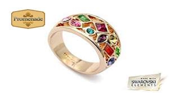 Gredzens "Pavasara Raksts" fantastiska skaistuma ar Swarovski Elements™ kristāliem, kas sevī iesūcis pavasara krāsas!