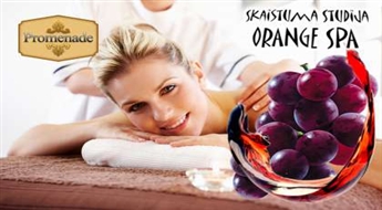 Sarkanvīna procedūra  ( 90 minūtes) skaistuma studijā "Orange Spa" ar 50% atlaidi !