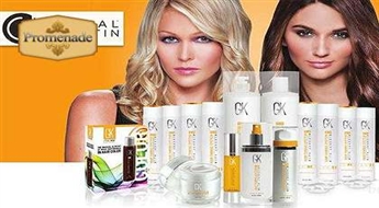 Выпрямление и лечение волос GK Hair кератином  в салоне Pērle только 35 Ls!