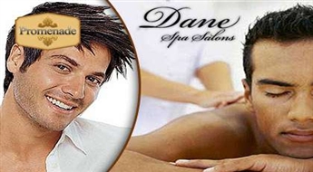 Komplekts vīriešiem: Vīriešu matu griezums + Relaksējoša muguras masāža ar ēteriskajām eļļām salonā "Dane Spa".