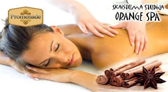 Cтудия красоты "Orange Spa" предлагает отличную возможность насладиться масажем всего тела c корицей + обёртывание ( 90 минут ) со скидкой 50%!
