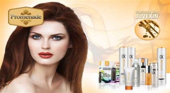 Покраска волос в один тон краской GKhair "Oil Hair Color" c комплексом Juvexin +  стрижка горячими ножницами + укладка со скидкой 56%!