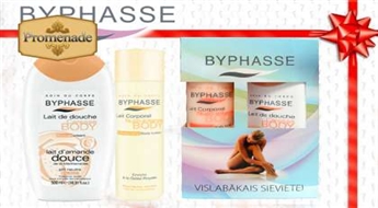 Подарочный набор для бархатной кожи: Byphasse Увлажняющий гель для душа с миндальным молочком 500ml. + Byphasse Увлажняющий крем для лица и тела 500 ml.