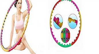 10Ls “MASAGE HOOP” masāžas vingrošanas riņķis, kurš palīdz samazināt liekos taukus vidukļa zonā, stiprina muskuļus un uzlabo asinsriti. Ar “MASAGE HOOP” - esi apburoši slaida!