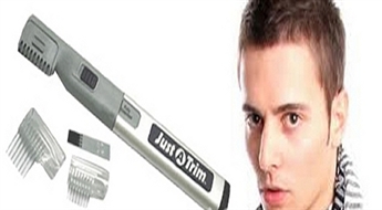 6.05Ls par ērtu un praktisku „Just A Trim“ matu griešanas-modelēšanas mašīnīti. “Just A Trim” ātri un precīzi paīsina matus!