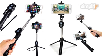 Selfie stick - штатив с панелью управления Bluetooth