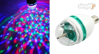 Krāsaina, rotējoša disko LED spuldze