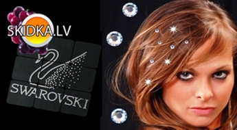 Придай своим волосам сияния! Стразы Swarovski для волос + работа со скидкой 57%!