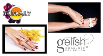 Ekspress manikīrs ar GELISH vai ekspress pedikīrs ar GELISH + pīlings ar AHA skābem ar 50% atlaidi.