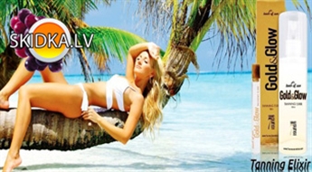 Sauļojies veselas 60 minūtes ar 45% atlaidi un saņem Gold&Glow Tanning  Elixir (5 ml) par brīvu !