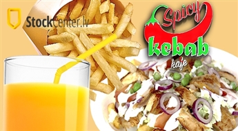 Spicy Kebab kafe: Vistas girosa grila mix + sula pēc izvēles