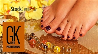 Aппаратный педикюр + лак Gelish в новом салоне GK HAIR