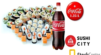 Lielais suši komplekts TANREI SET (60 gab.) + kola (1,25 l)
