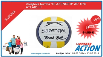 Volejbola bumba &quot;SLAZENGER&quot; AR 16%    ATLAIDI!!!