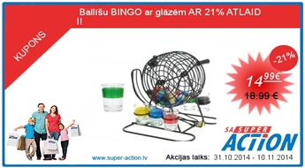Ballīšu BINGO ar glāzēm AR 21%       ATLAIDI!