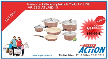 Pannu un katlu komplekts ROYALTY LINE  AR 28% ATLAIDI!!!