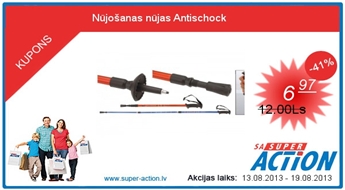 Nūjošanas nūjas Antischock                   AR 41% ATLAIDI