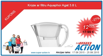 Krūze ar filtru Aquaphor Agat 3.8 L