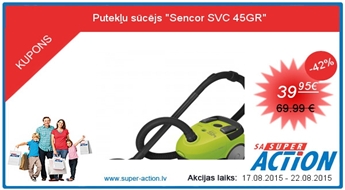 Putekļu sūcējs &quot;Sencor SVC 45GR&quot;