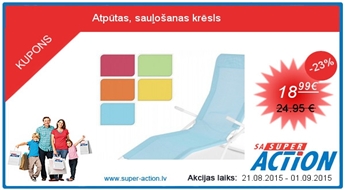 Atpūtas, sauļošanas krēsls