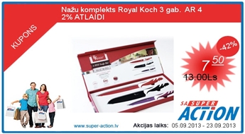 Nažu komplekts Royal Koch 3 gab.            AR 42% ATLAIDI