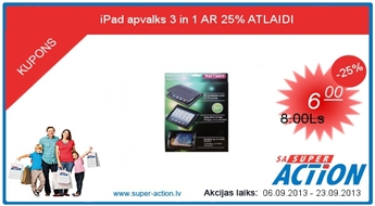 iPad apvalks 3 in 1 AR 25% ATLAIDI