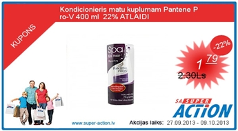 Kondicionieris matu kuplumam Pantene Pro-V 400 ml  22% ATLAIDI