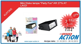 Мини Диско ламп  &quot;Party Fun&quot;  С 27% СКИДКОЙ