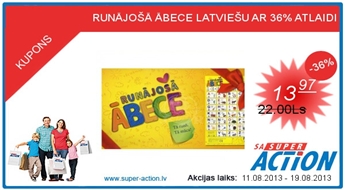 RUNĀJOŠĀ ĀBECE LATVIEŠU AR 36% ATLAIDI