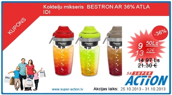 Kokteiļu mikseris  BESTRON                        AR 36% ATLAIDI