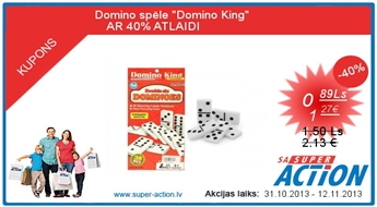 Domino spēle &quot;Domino King&quot;                AR 40% ATLAIDI