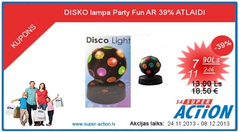 Диско лампа Party Fun  С 39% СКИДКОЙ