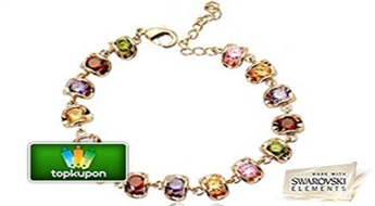 Rokassprādze "Jaunība" ar Swarovski Elements™ kristāliem - tas ir pats īstākais juvelieru brīnums, kas tā arī gaida, lai rotātu Jūsu trauslās rociņas!
